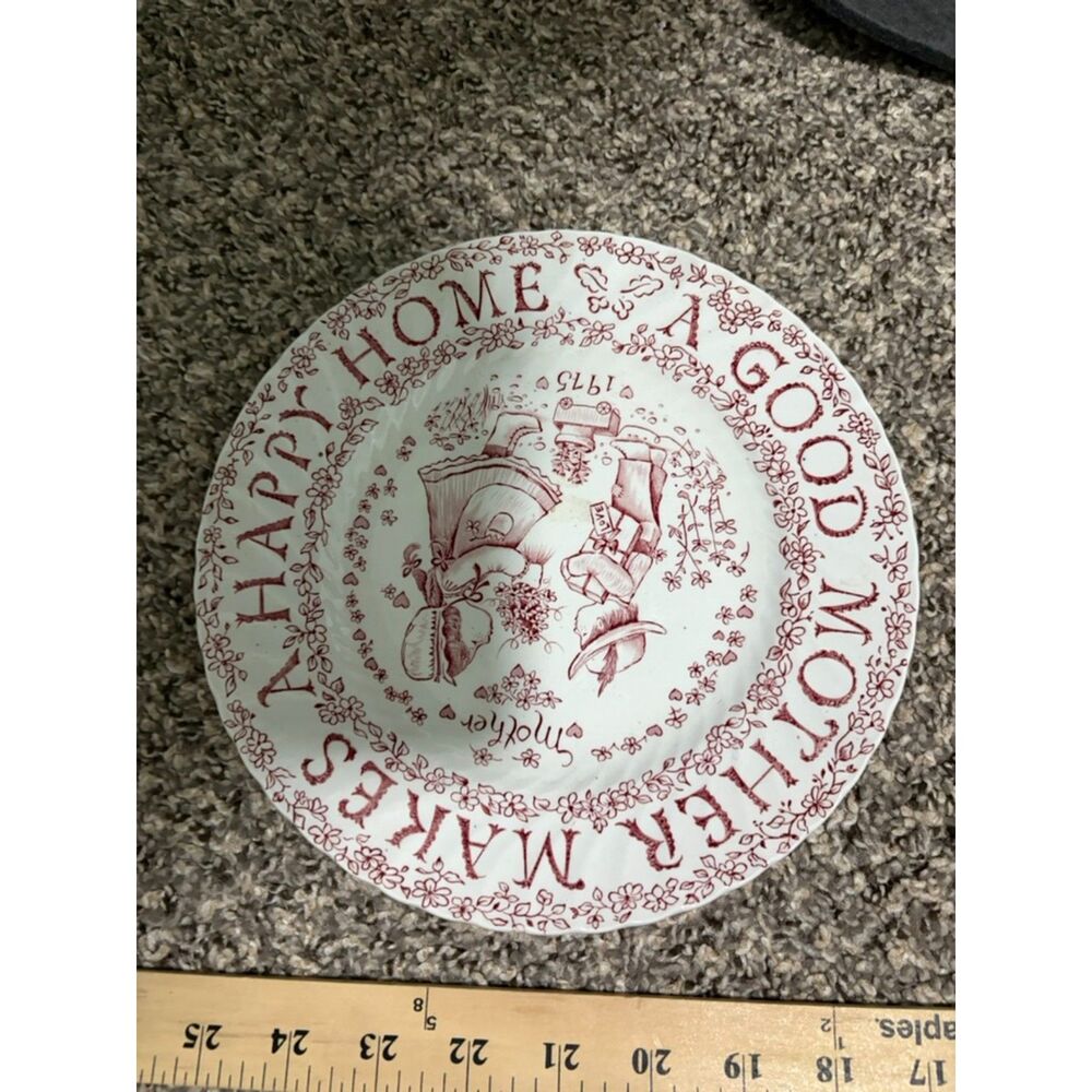 Vtg Royal Crownford Mothers Day plate "A good mother makes a happy home"